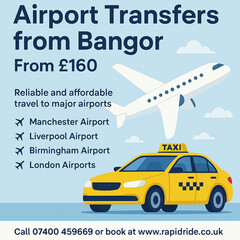 Airport Transfers from Bangor – From £160 0 Airport Transfers from Bangor – From £160